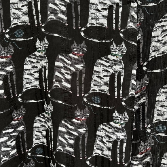 Fresh Fx Cat Pattern Short Sleeve Blouse EUC - Picture 5 of 10